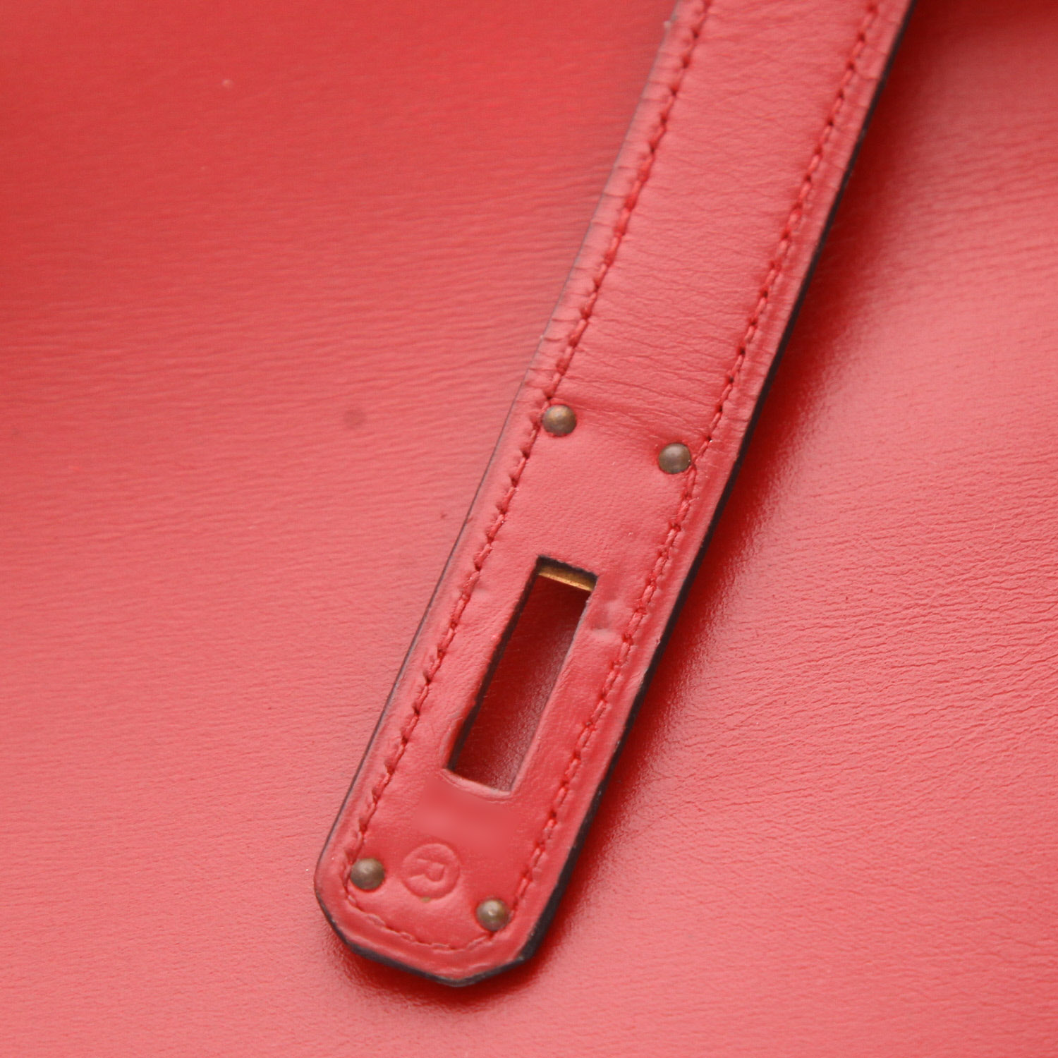 Borsa Hermès  Kelly 28 cm in pelle box rosso Vif - Detail D4