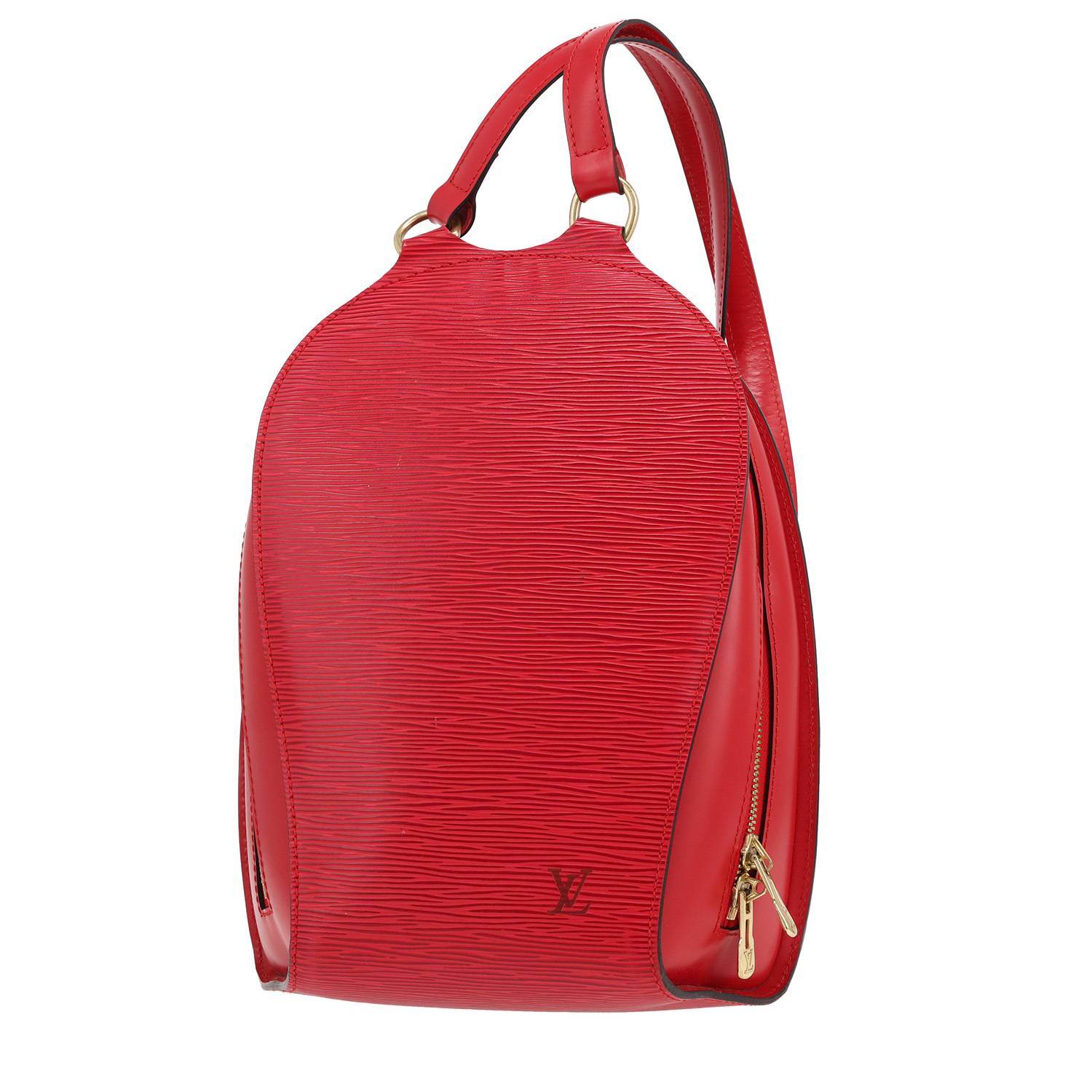 Sac à dos Louis Vuitton Mabillon cuir épi rouge occasion