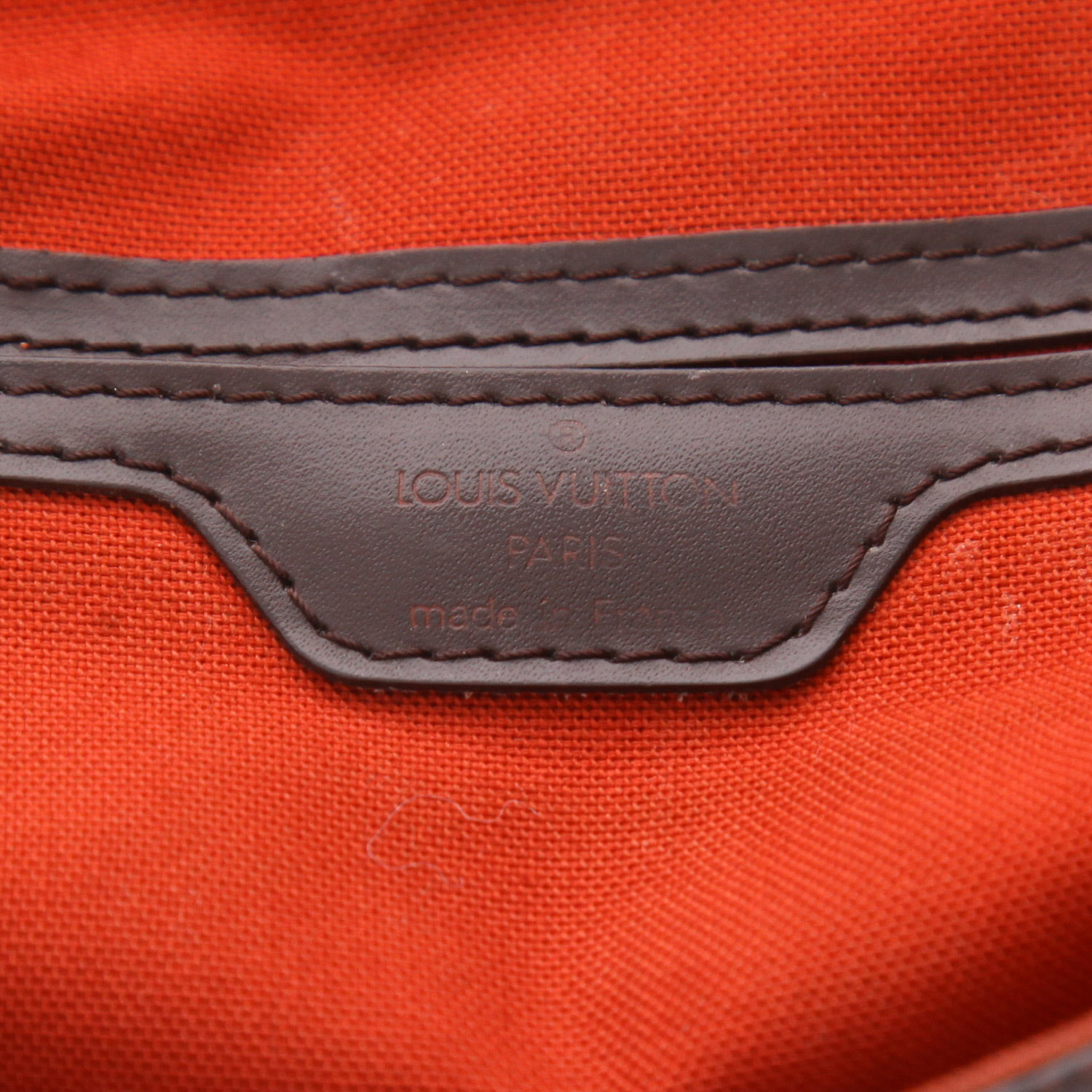 Mochila Louis Vuitton  Soho en lona a cuadros ébano y cuero marrón - Detail D2