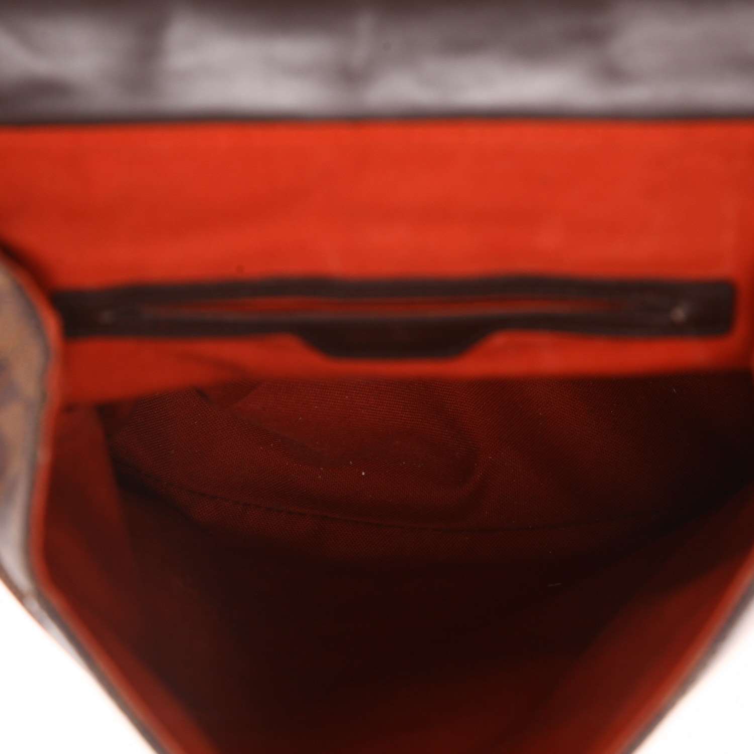 Louis Vuitton  Soho backpack  in ebene damier canvas  and brown leather - Detail D3