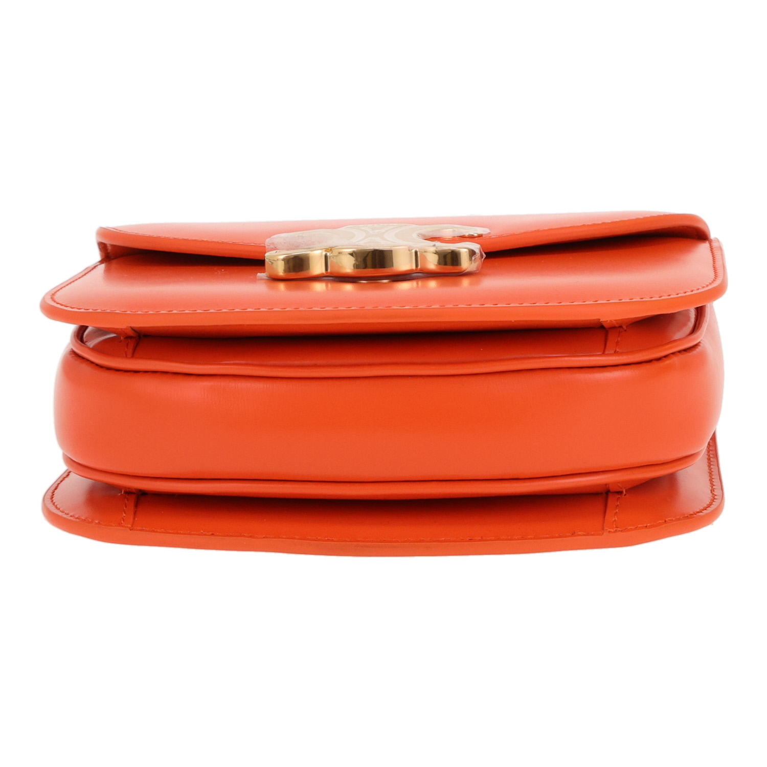 Bolso bandolera Celine  Clea mini  en cuero naranja - Detail D1