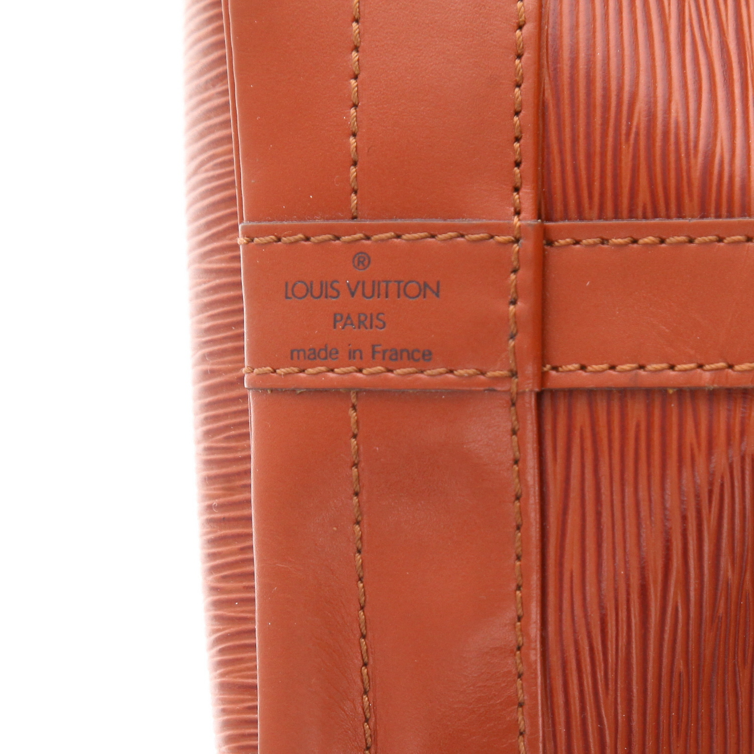 Louis Vuitton  Noé large model  handbag  in brown epi leather - Detail D2