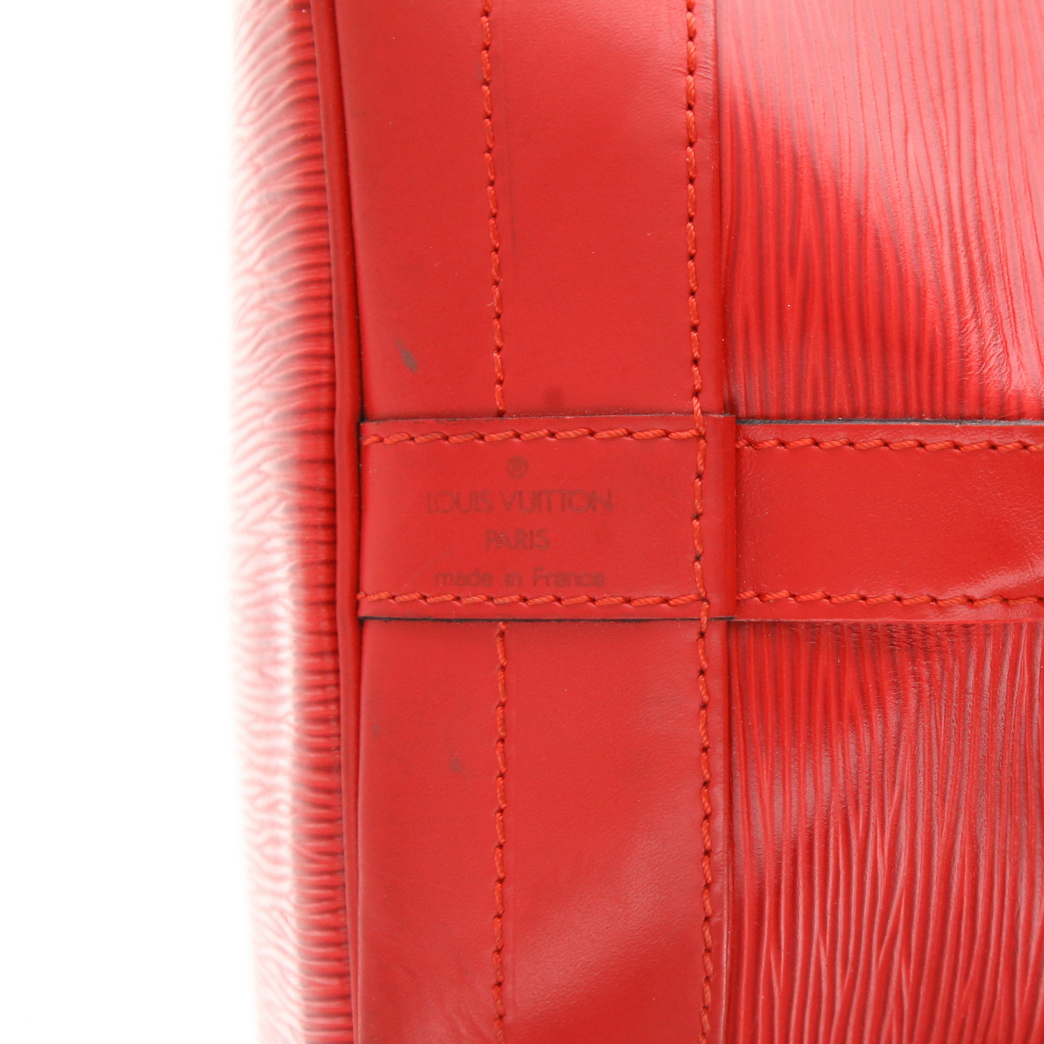 Louis Vuitton  Grand Noé handbag  in red epi leather - Detail D2