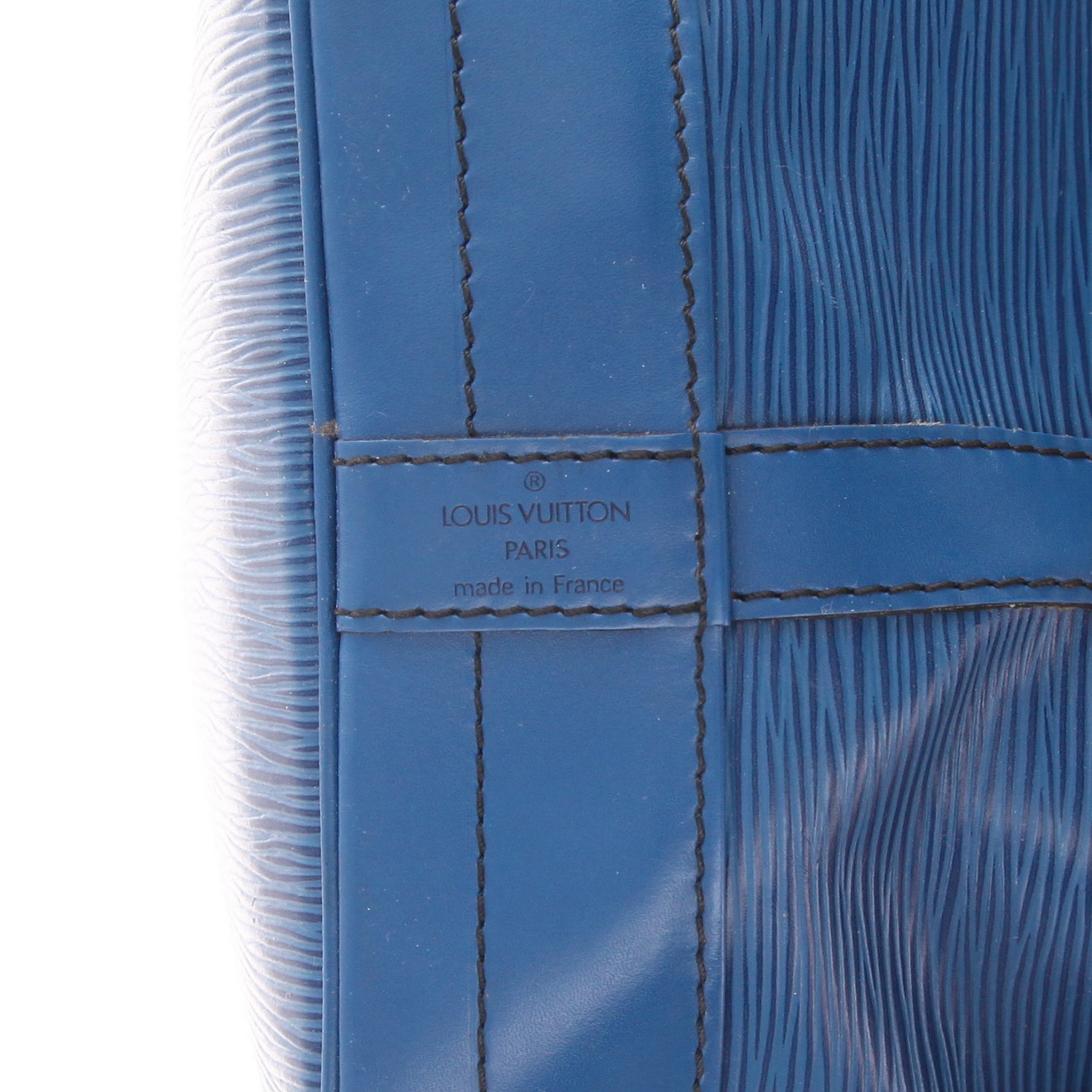 Louis Vuitton  Grand Noé handbag  in blue epi leather - Detail D2