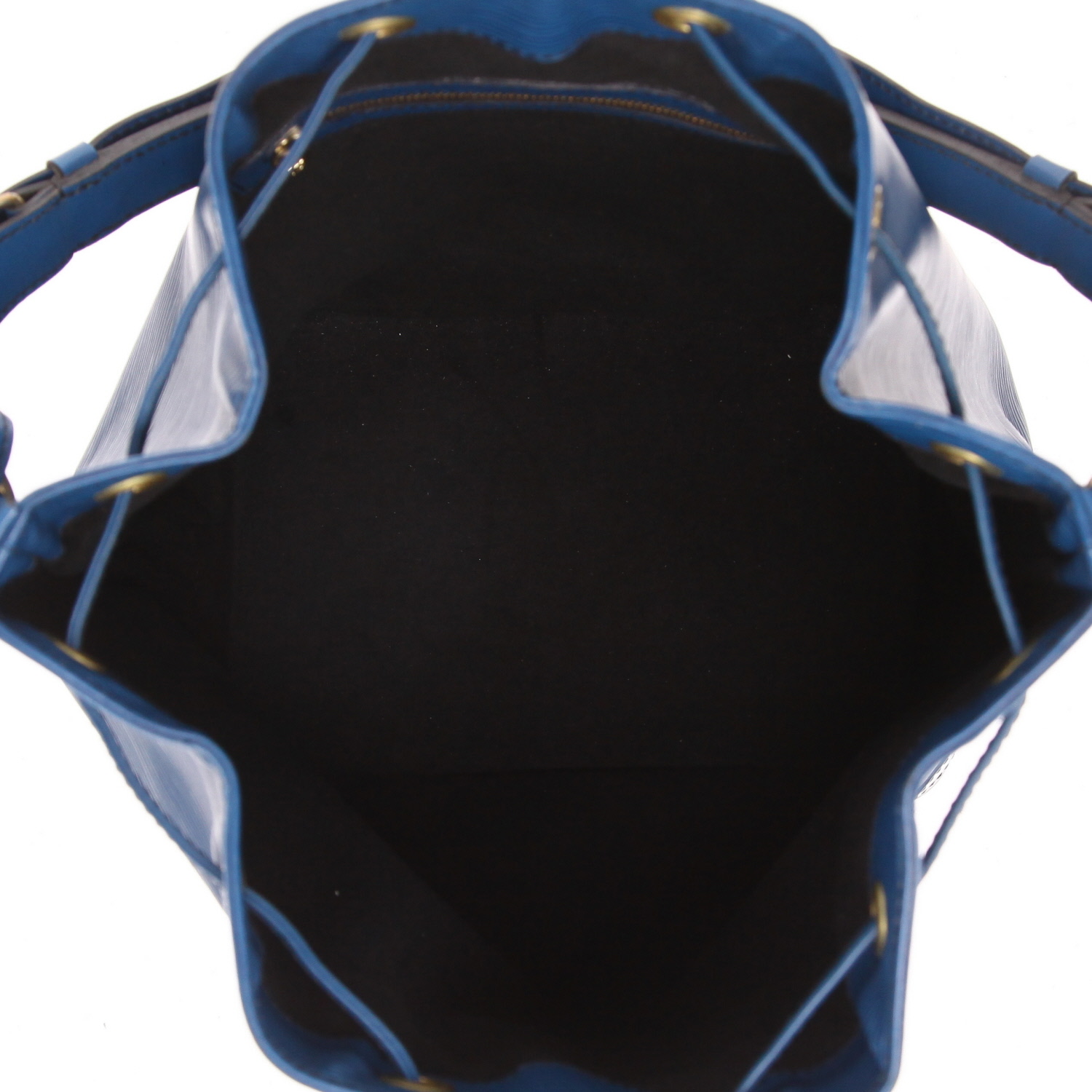 Louis Vuitton  Grand Noé handbag  in blue epi leather - Detail D3