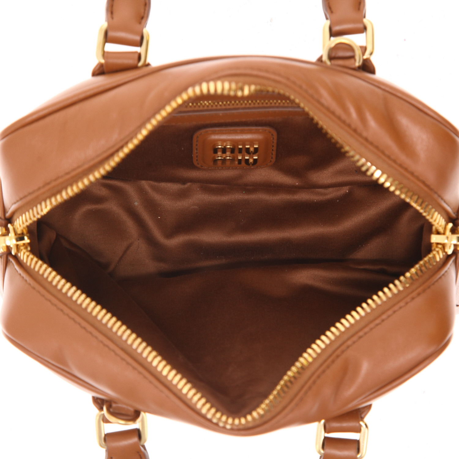 Miu Miu  Arcadie handbag  in brown leather - Detail D3