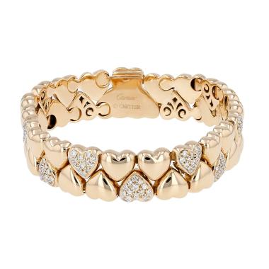 Bracelet Cartier Coeur et Symbole en or jaune et diamants
