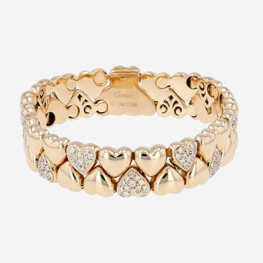Bracelet Cartier Coeur et Symbole en or jaune et diamants