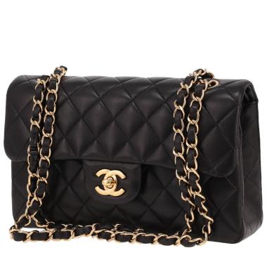 Bolso de mano Chanel  Timeless Petit en cuero acolchado negro