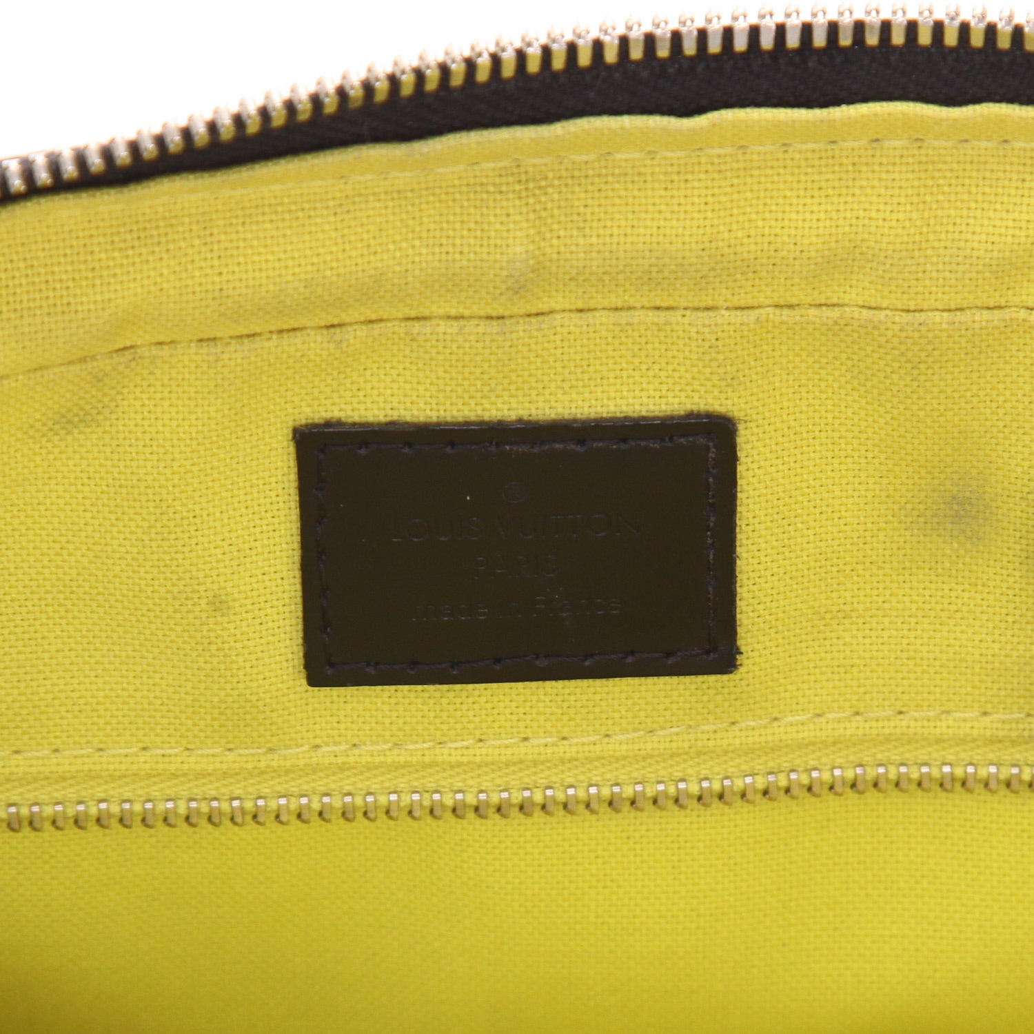 Porta-documentos Louis Vuitton   en lona a cuadros gris Graphite y cuero negro - Detail D2