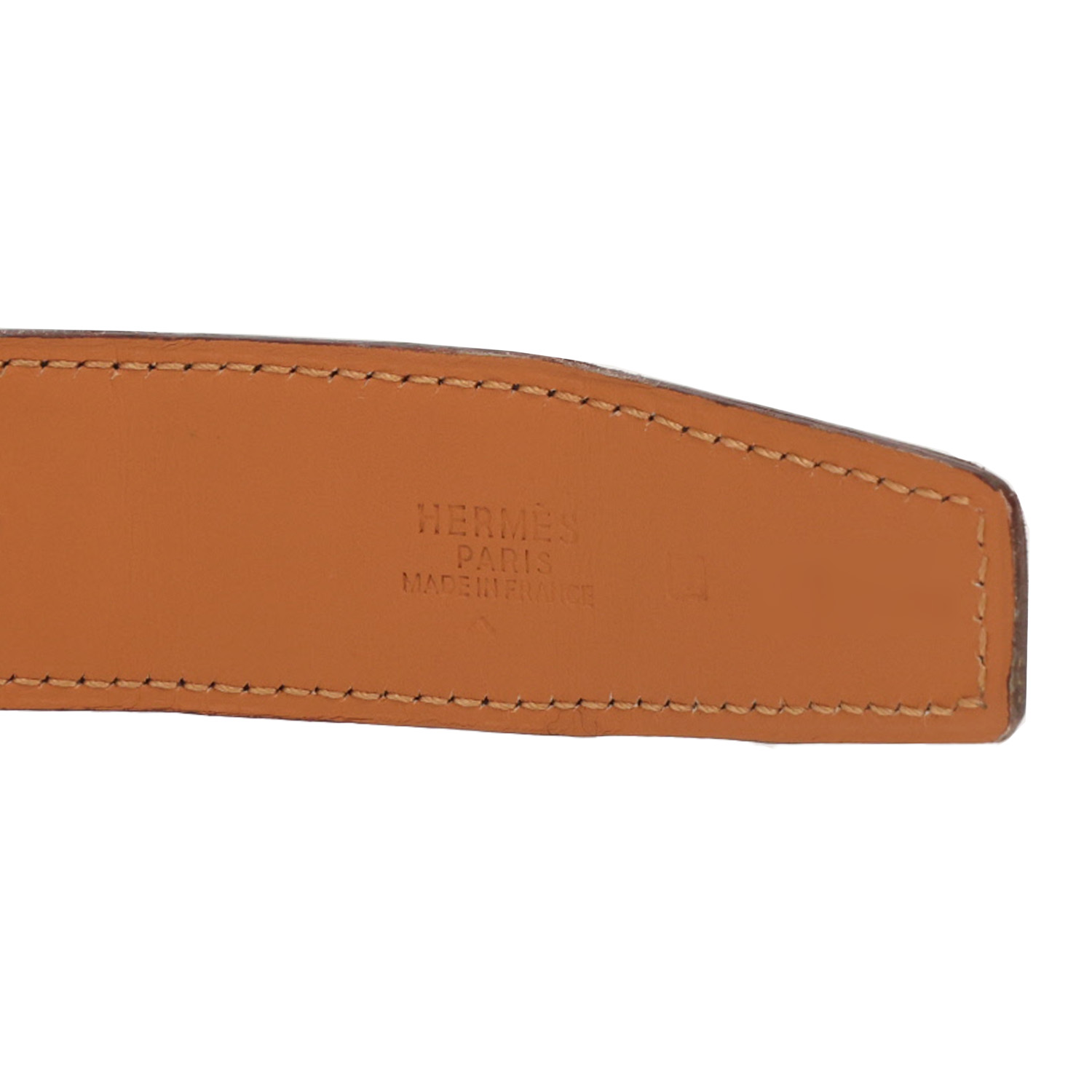 Ceinture Hermès  Ceinture H en crocodile porosus marron - Detail D1