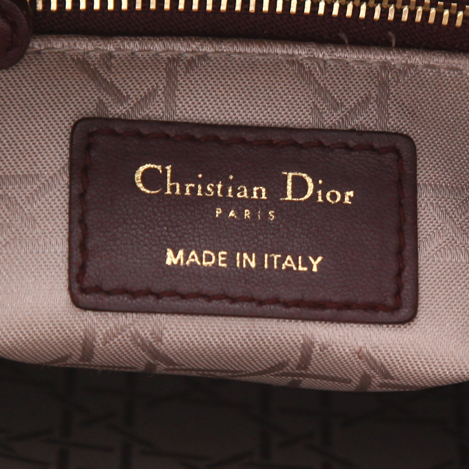 Sac à main Dior  Lady Dior mini  en cuir cannage violet Raisin - Detail D2