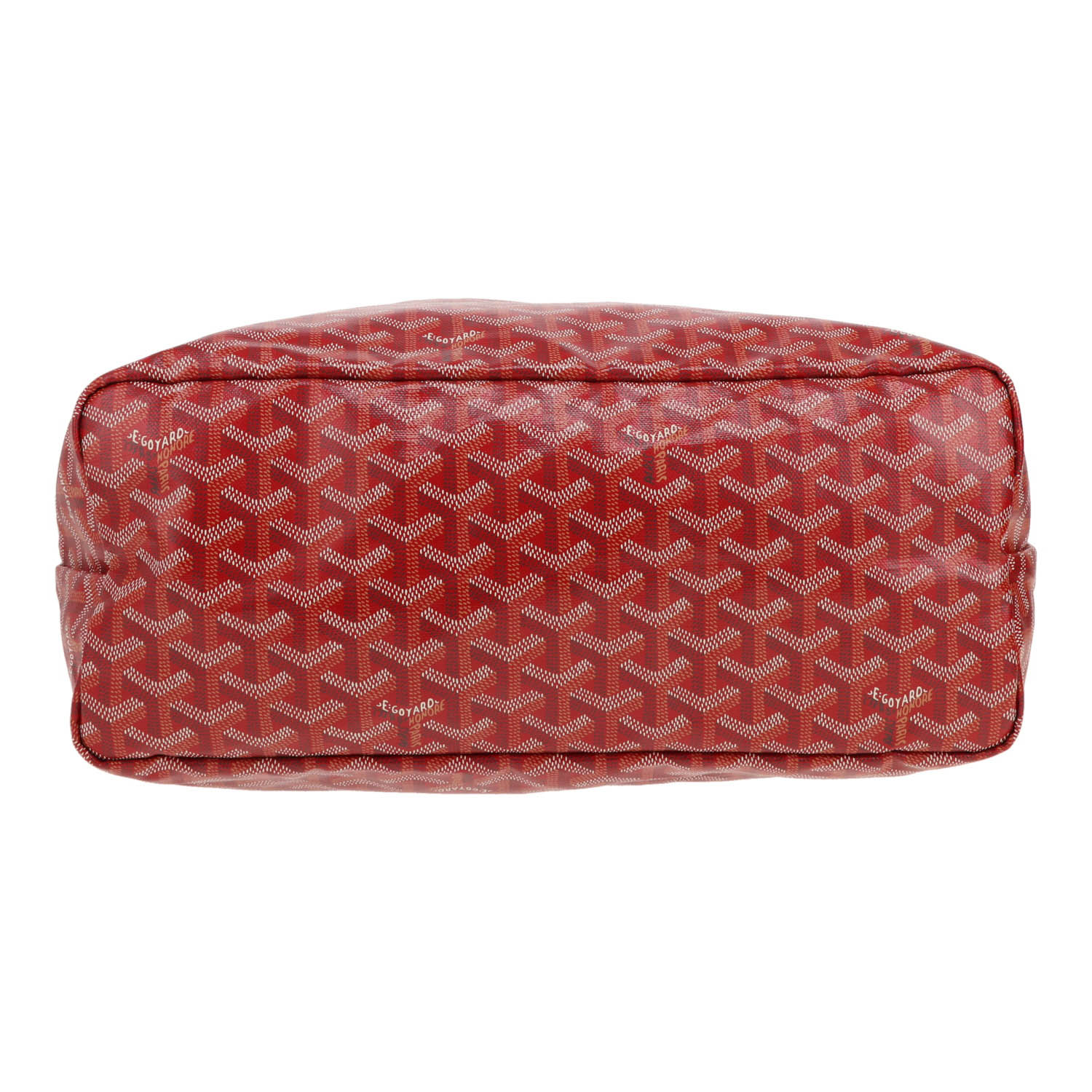 Goyard  Saint-Louis shopping bag  in red Goyard canvas  and red leather - Detail D1