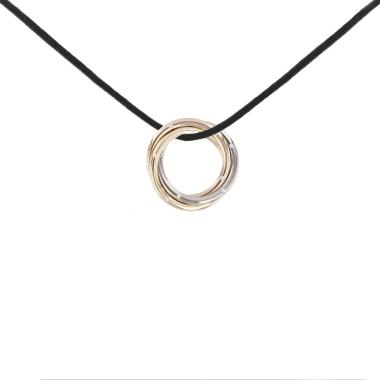 Cartier Trinity pendant in 3 golds and diamonds