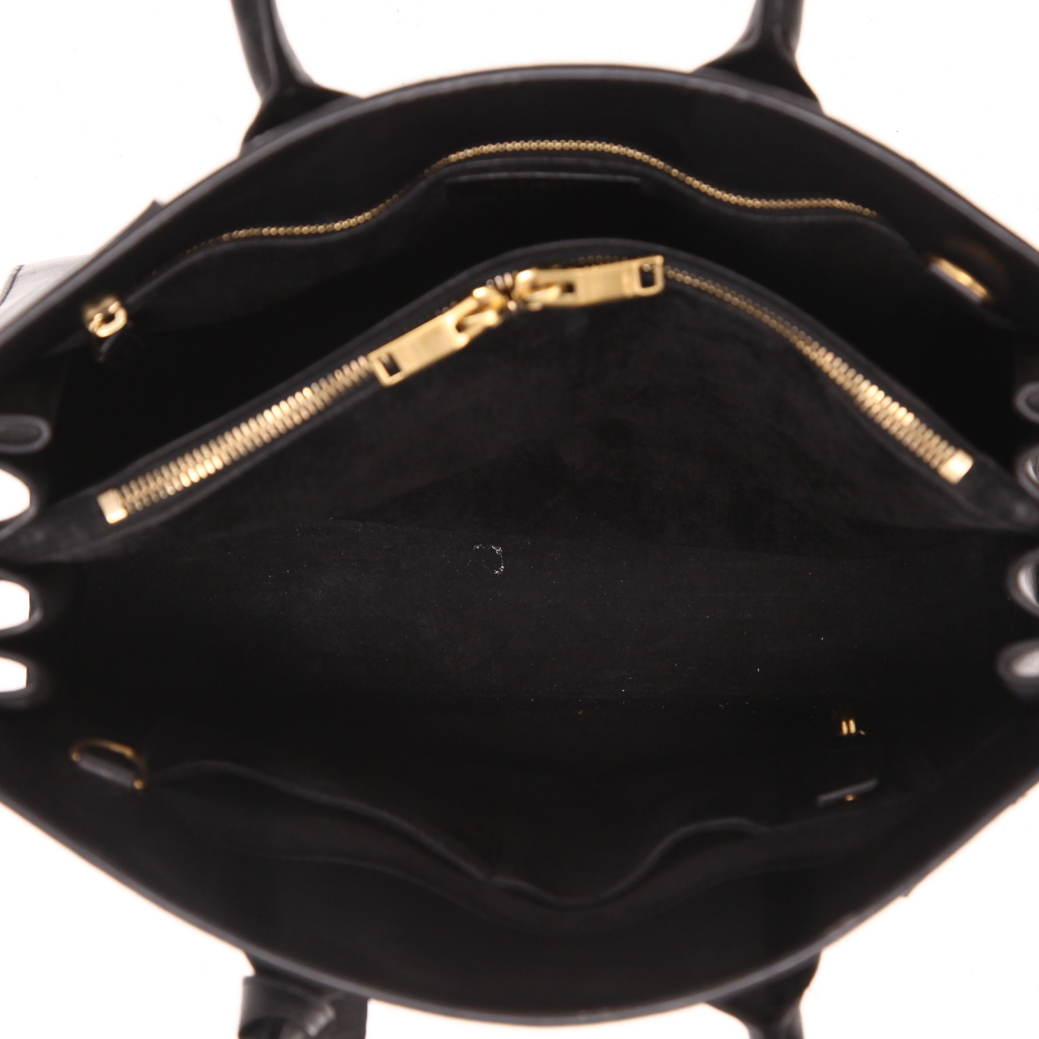 Sac à main Saint Laurent  Sac de jour petit modèle  en cuir noir - Detail D3