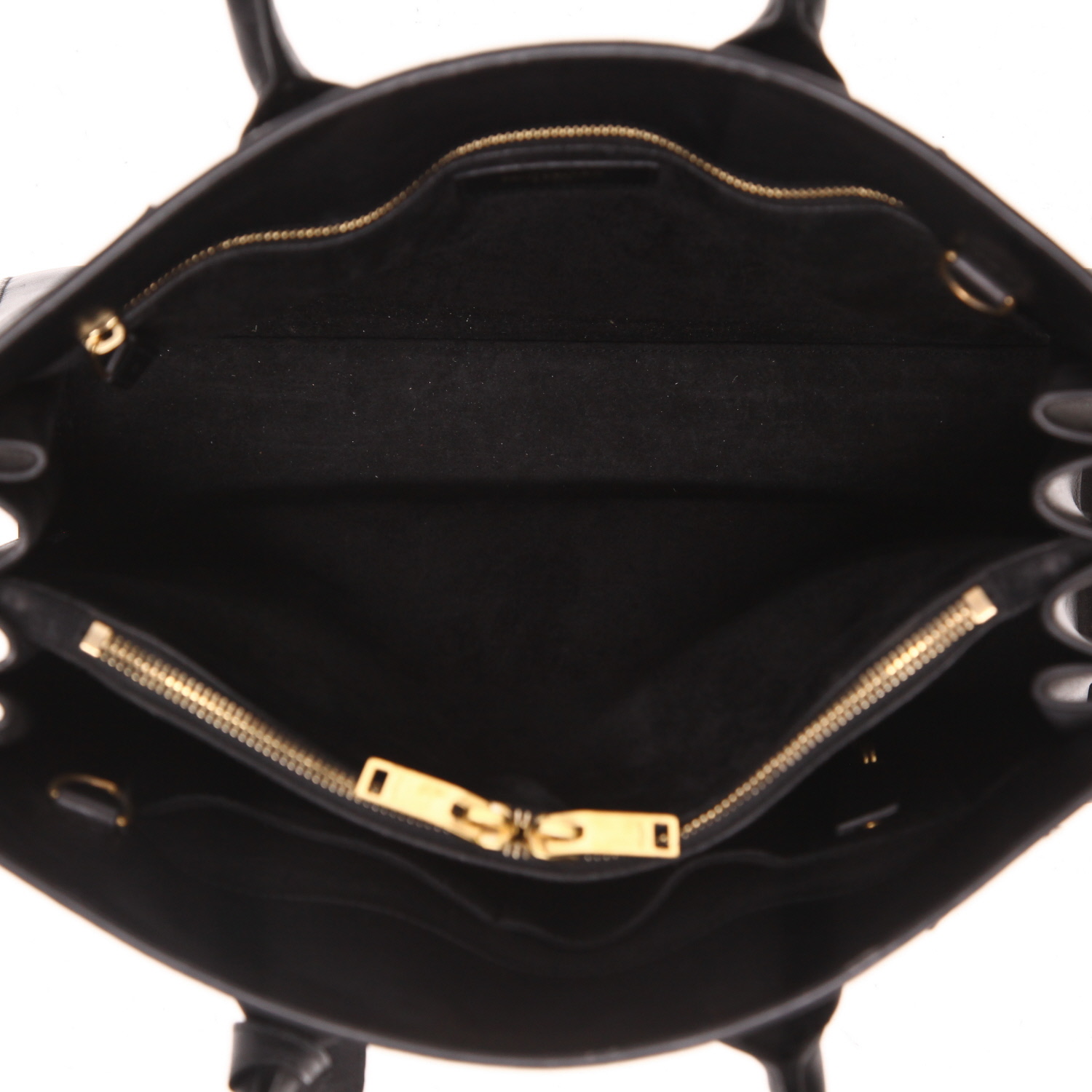 Sac à main Saint Laurent  Sac de jour petit modèle  en cuir noir - Detail D4