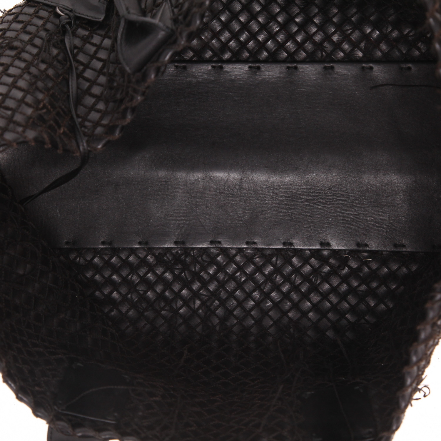 Sac cabas Bottega Veneta  Cabat éditions limitées en cuir intrecciato noir - Detail D3