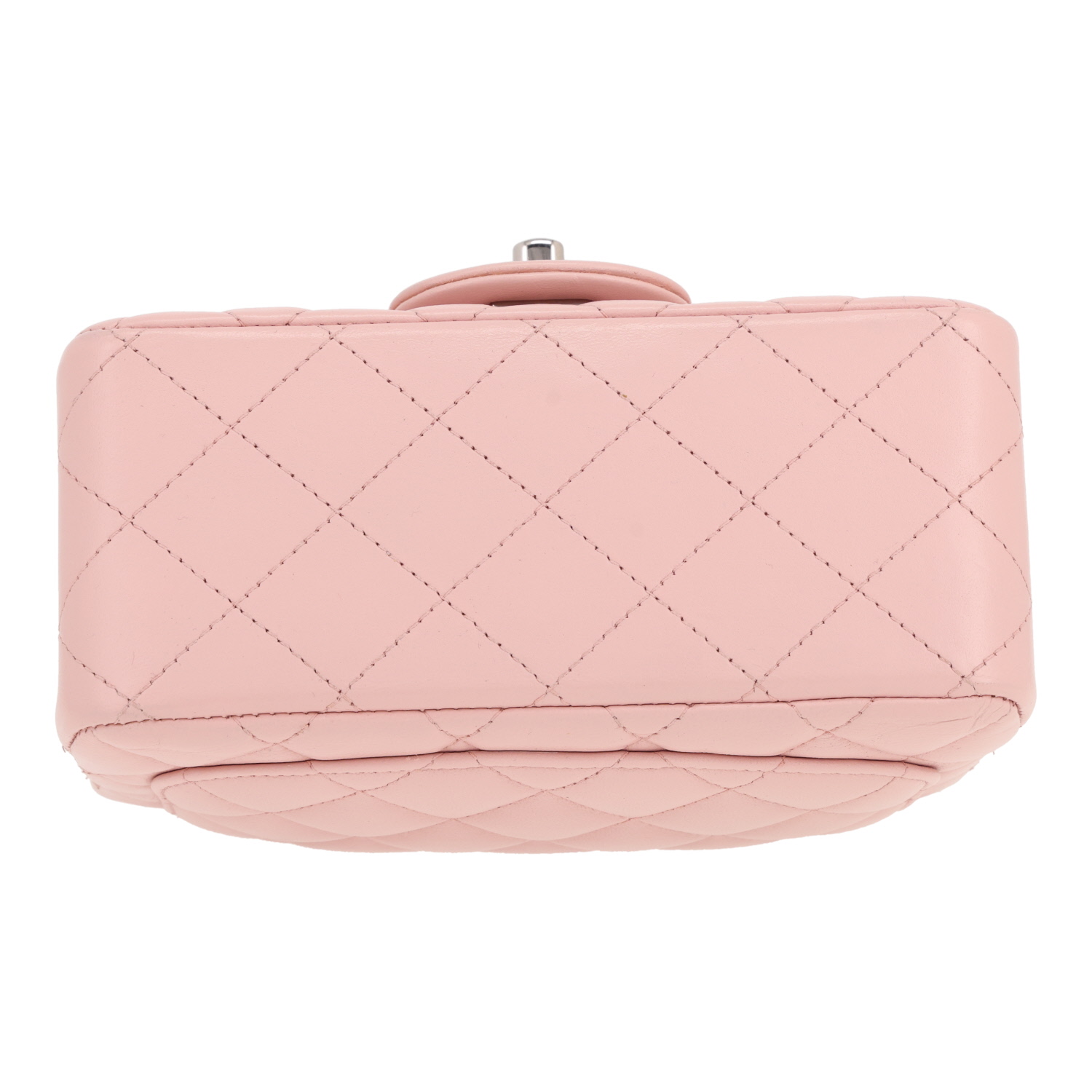 Borsa a tracolla Chanel  Timeless Mini Carré in pelle trapuntata rosa - Detail D1