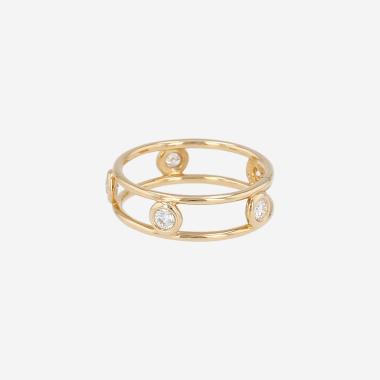 Anello Tiffany & Co Diamonds By The Yard in oro giallo e diamanti