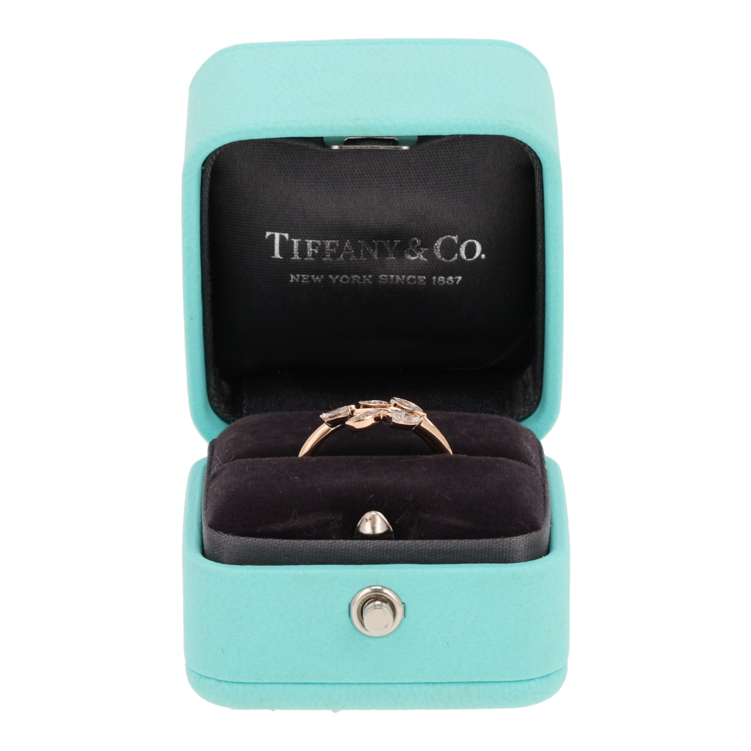 Sortija Tiffany & Co Victoria de oro rosa y diamantes - Detail D2