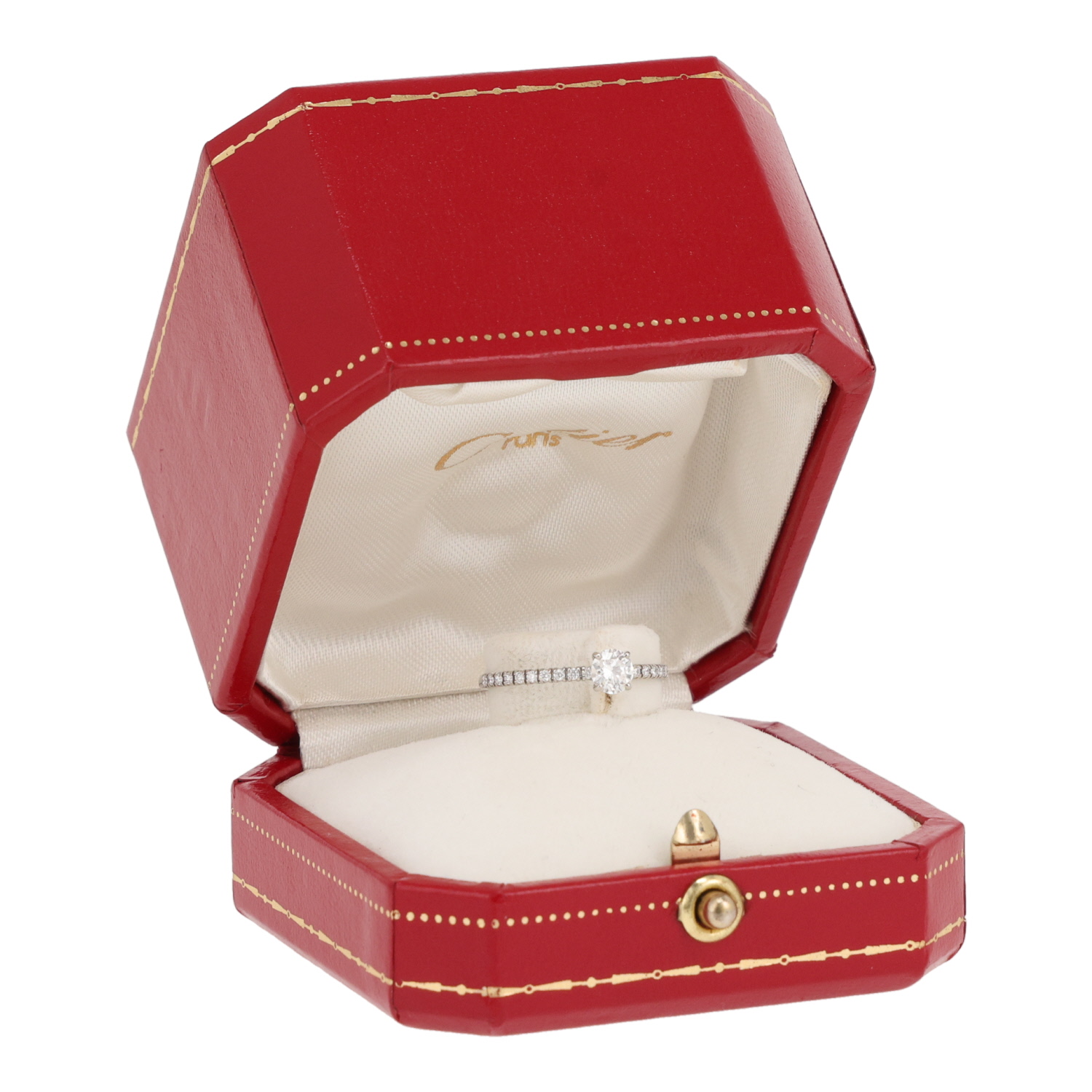 Anello Cartier Etincelle in platino e diamanti - Detail D2