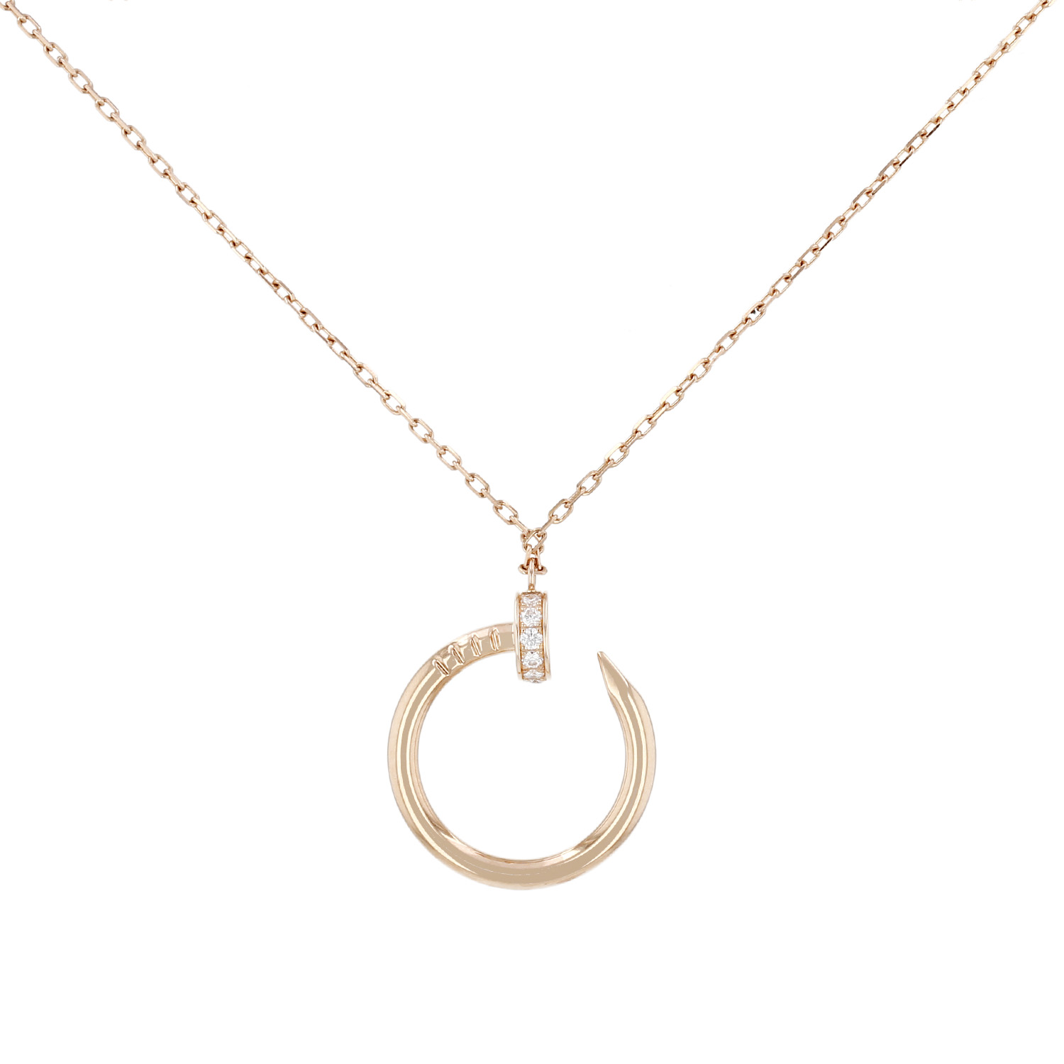 Collar Cartier Juste un clou de oro rosa y diamantes - Detail D1