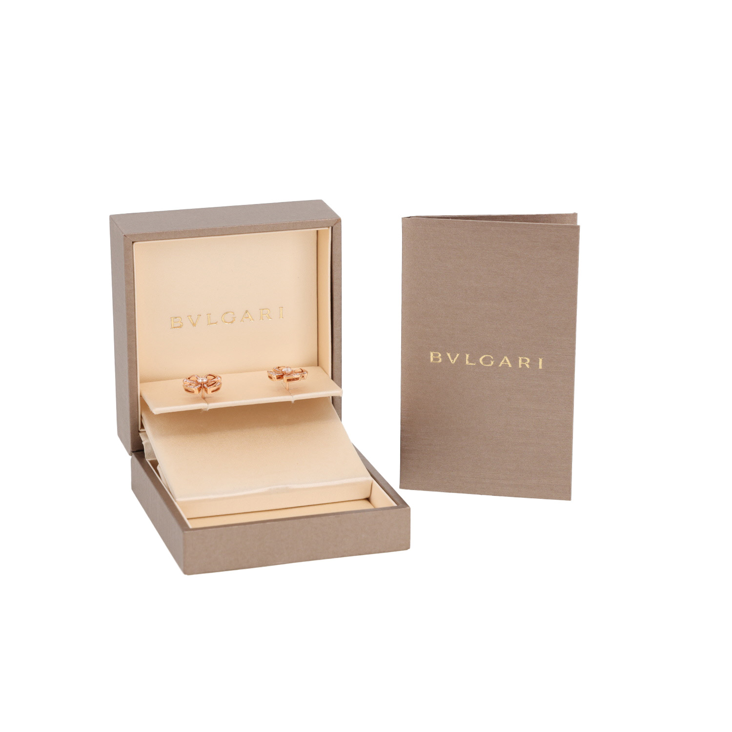 Orecchini semi-mobili Bulgari Fiorever in oro rosa e diamanti - Detail D2