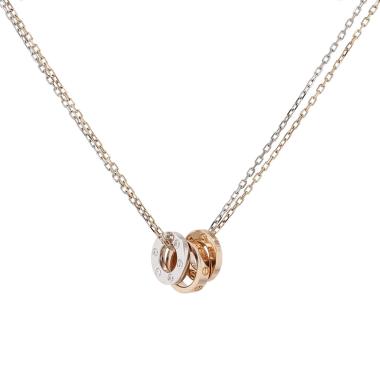 Collier Cartier Love en or rose, or blanc et diamants