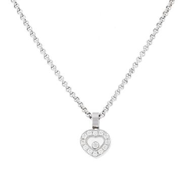 Pendentif Chopard Happy Diamonds Icon en or blanc et diamants