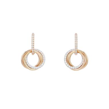 Orecchini Cartier Trinity in 3 ori e diamanti