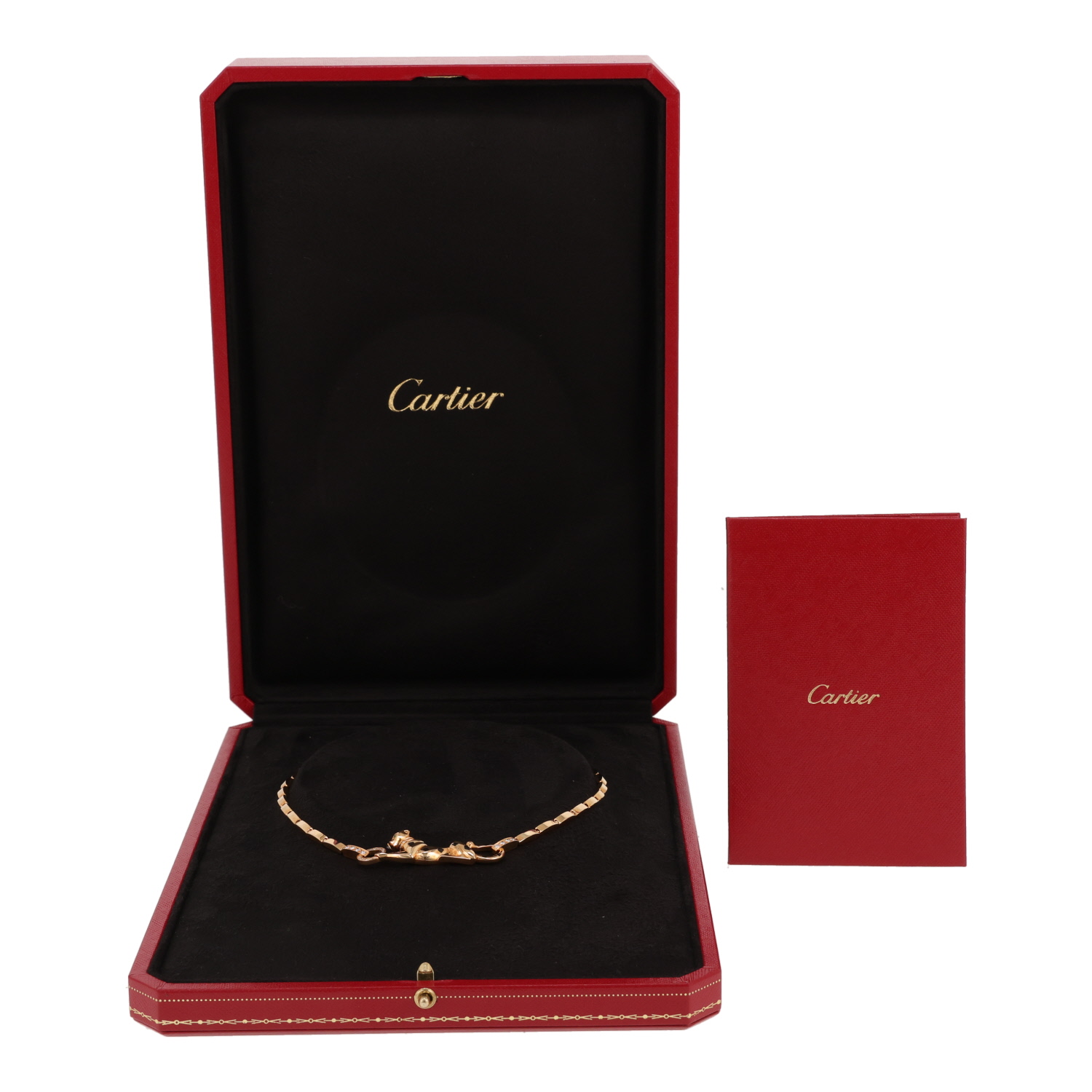 Collier Cartier Panthère en or jaune, laque noire, tsavorite, onyx et diamants - Detail D2