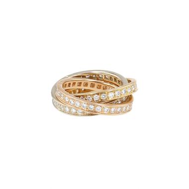 Sortija Cartier Trinity de 3 oros y diamantes