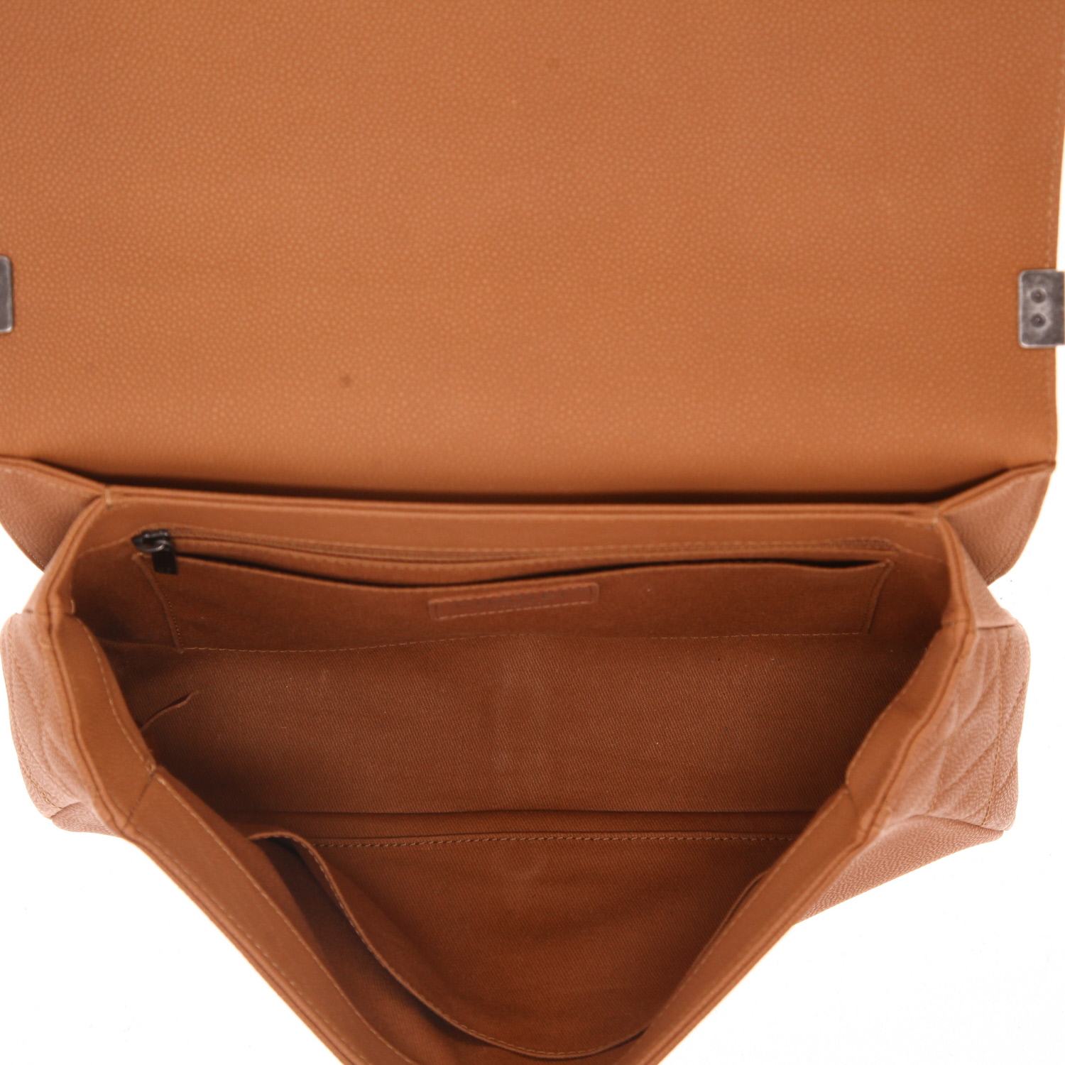 Borsa a tracolla Chanel   in pelle martellata e trapuntata gold - Detail D3