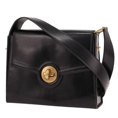 Bolso de mano Hermès  Attelle en cuero box negro