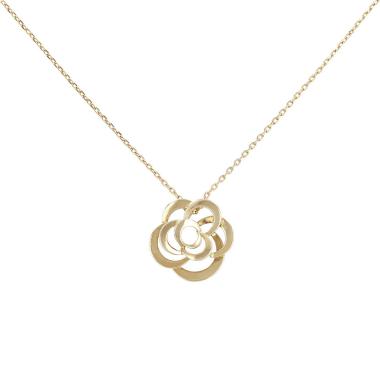 Collier Chanel Camélia Fil en or jaune
