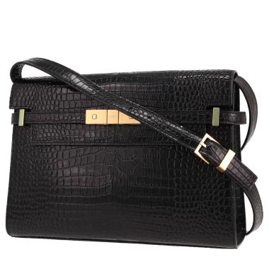 Saint Laurent  Manhattan handbag  in black leather
