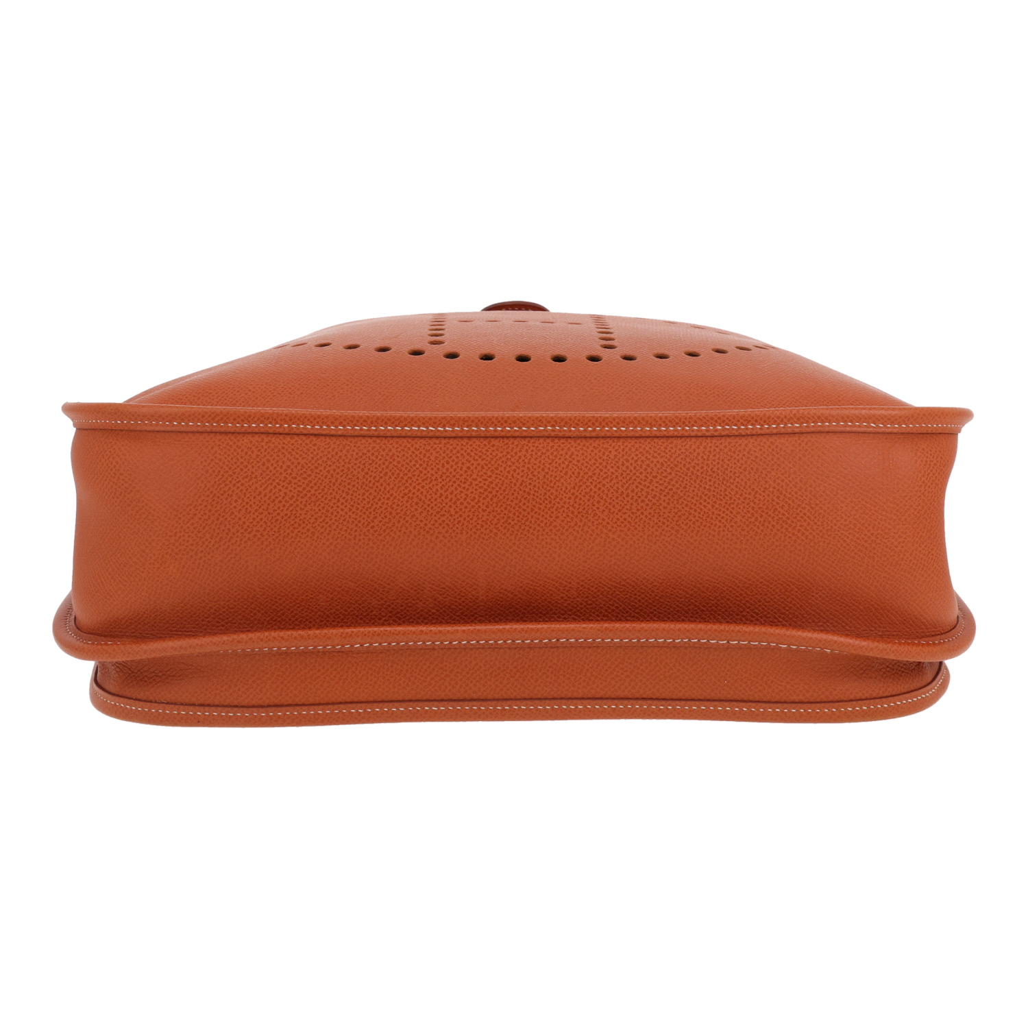 Sac bandoulière Hermès  Evelyne en cuir epsom gold - Detail D1