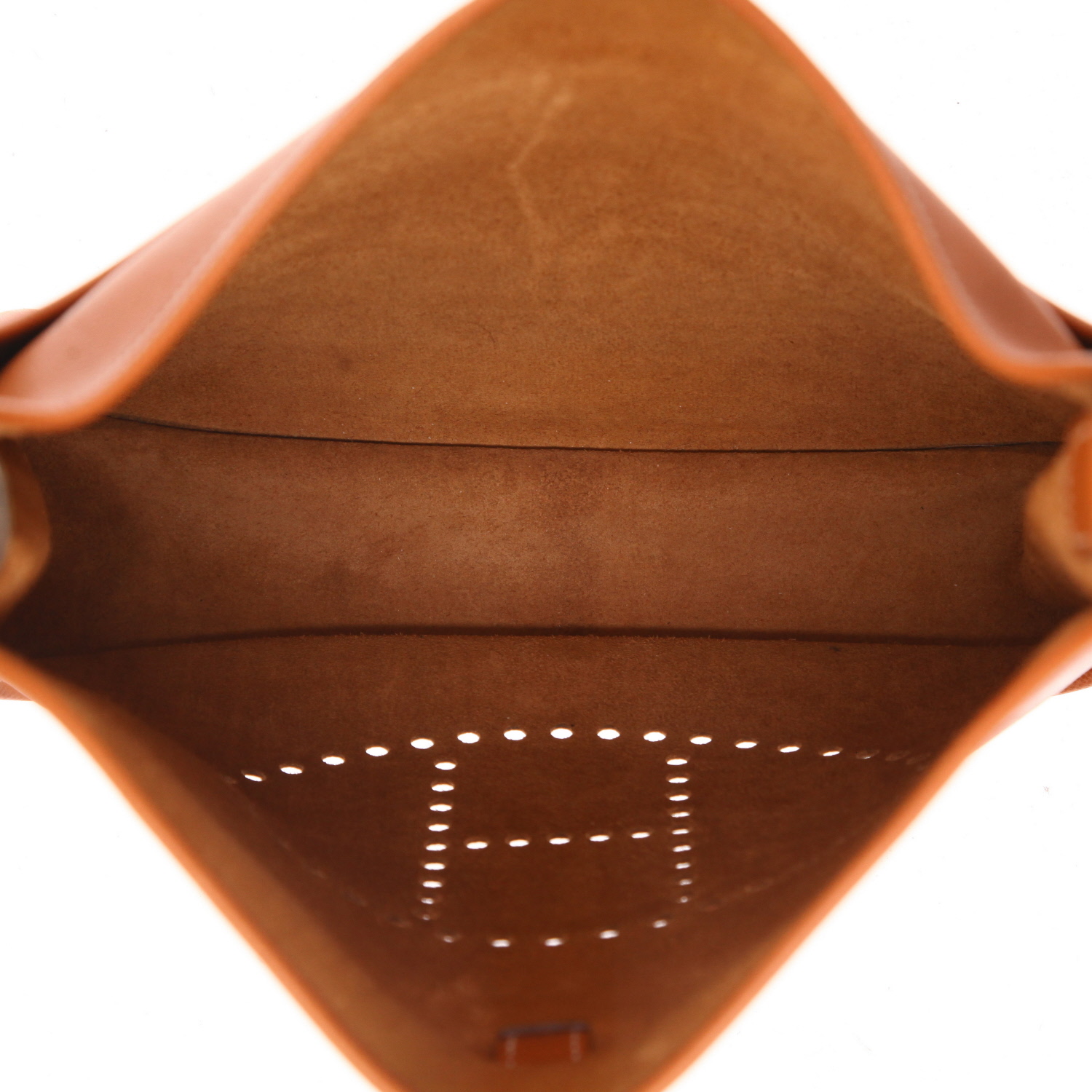 Hermès  Evelyne shoulder bag  in gold epsom leather - Detail D3