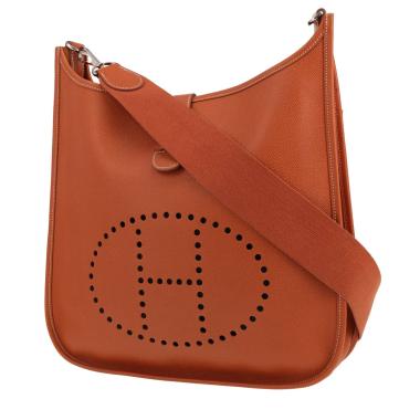 Bolso bandolera Hermès  Evelyne en cuero epsom color oro