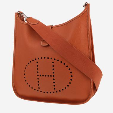 Sac bandoulière Hermès  Evelyne en cuir epsom gold