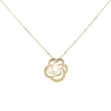 Colgante Chanel Camélia Fil de oro amarillo