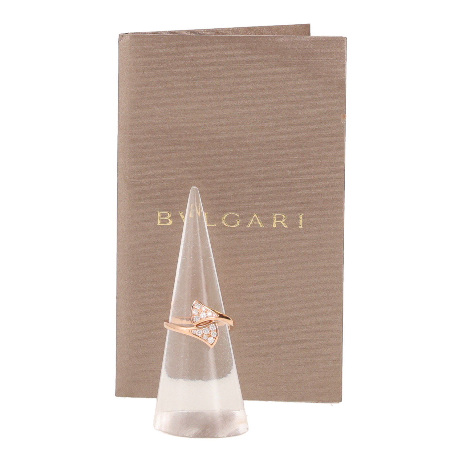 Bague Bulgari Diva's Dream en or rose et diamants - Detail D2