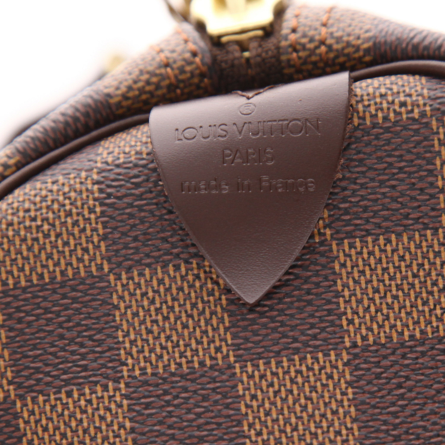 Bolsa de viaje Louis Vuitton  Keepall 50 en lona a cuadros ébano y cuero marrón - Detail D2