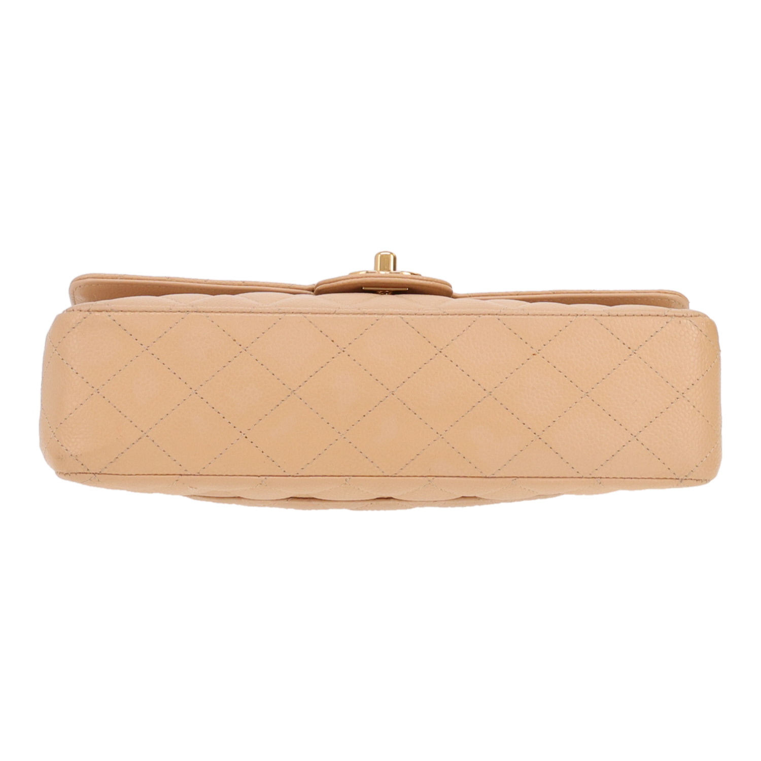 Chanel  Timeless Classic handbag  in beige quilted grained leather - Detail D1