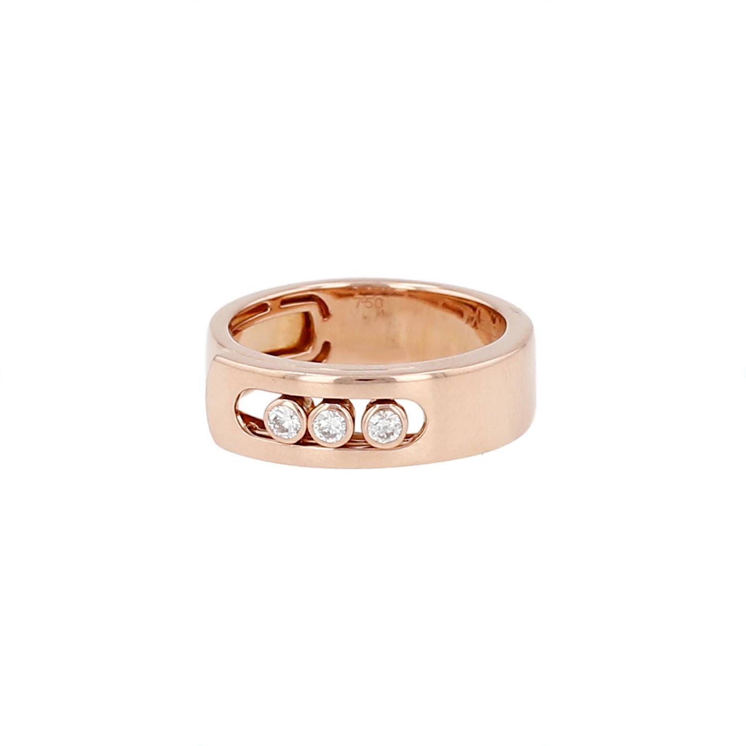Bague Messika Move Noa or rose diamants occasion