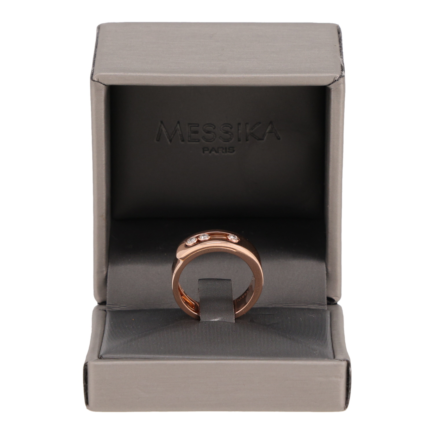 Sortija Messika Move Noa de oro rosa y diamantes - Detail D2