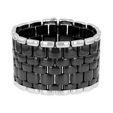 Articulated Chanel Ultra cuff bracelet in white gold and ceramic