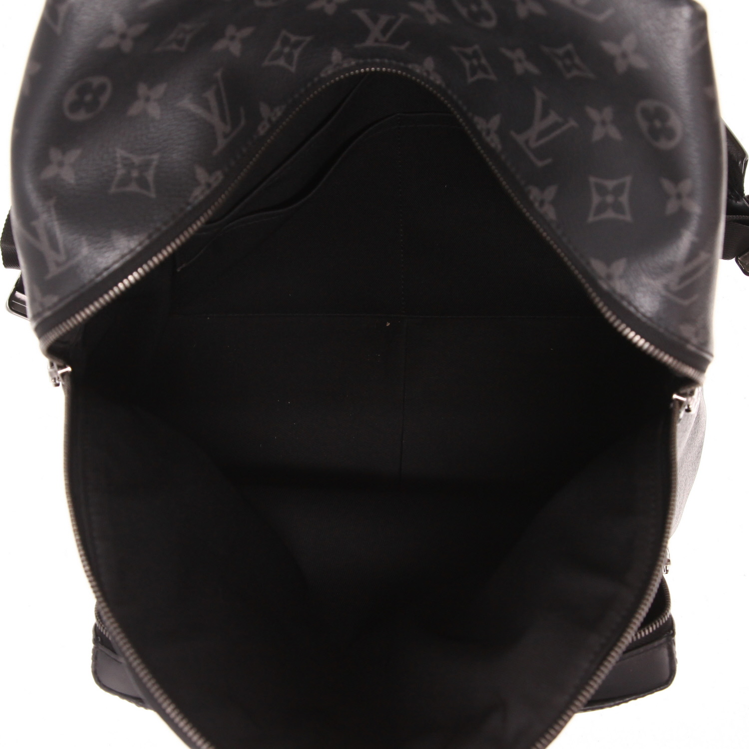 Zaino Louis Vuitton  Discovery in tela monogram grigio Graphite e pelle nera - Detail D3