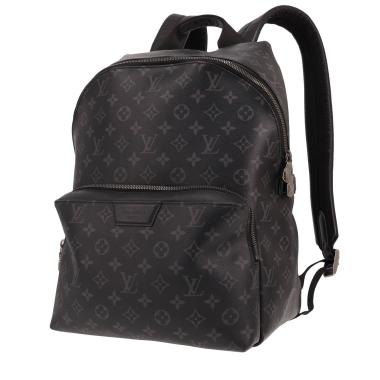 Mochila Louis Vuitton  Discovery en lona Monogram gris Graphite y cuero negro