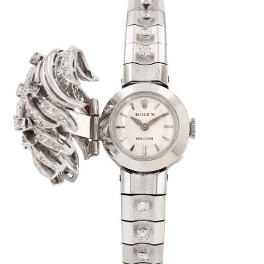 Montre Rolex Precision en or blanc Vers 1960